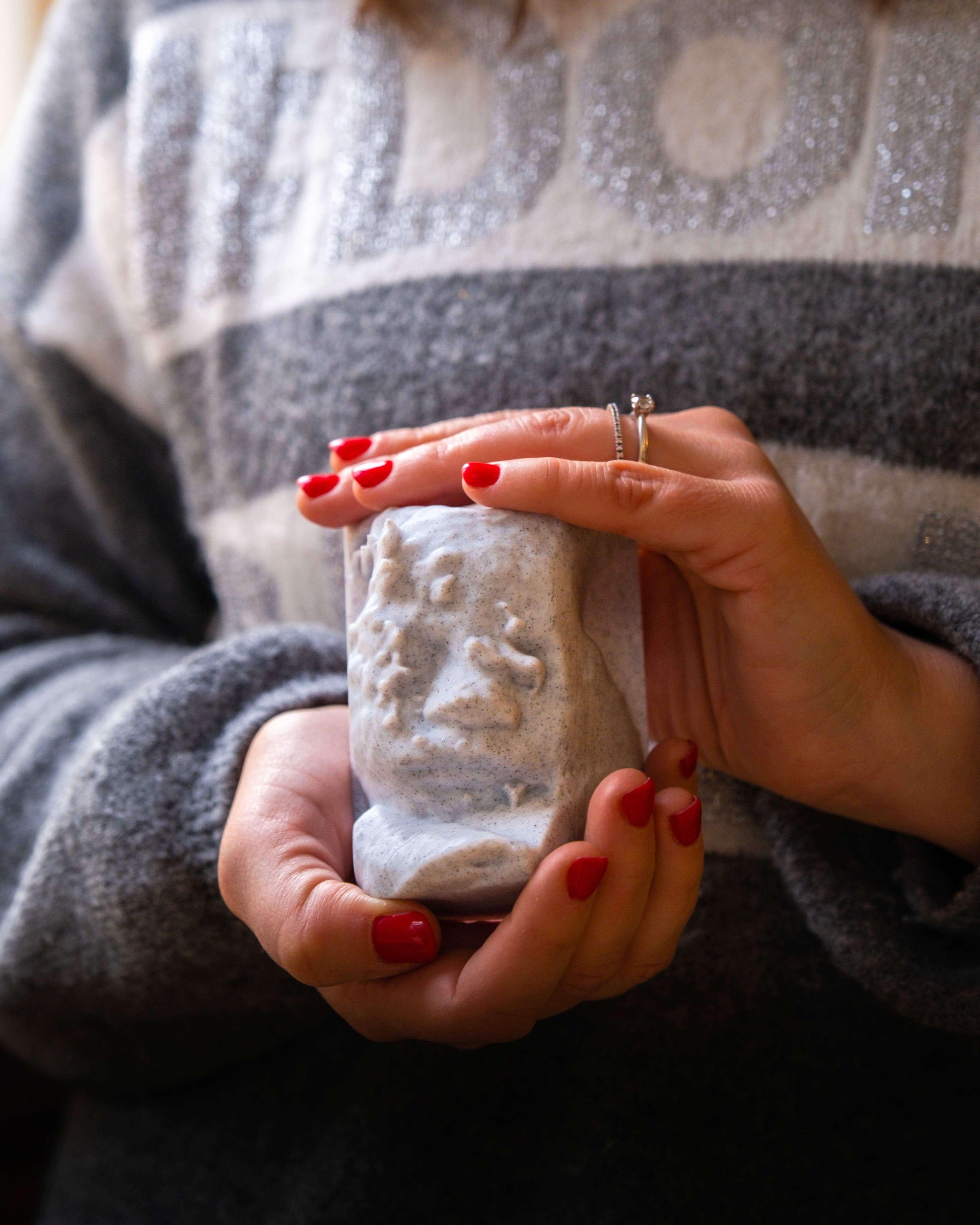 Scultura in 3d ricavata dall'ecografia di V3do in 3d